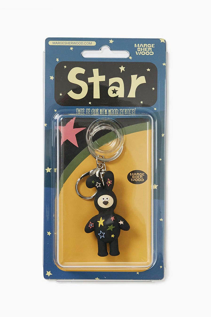 WOOD STAR KEYRING
