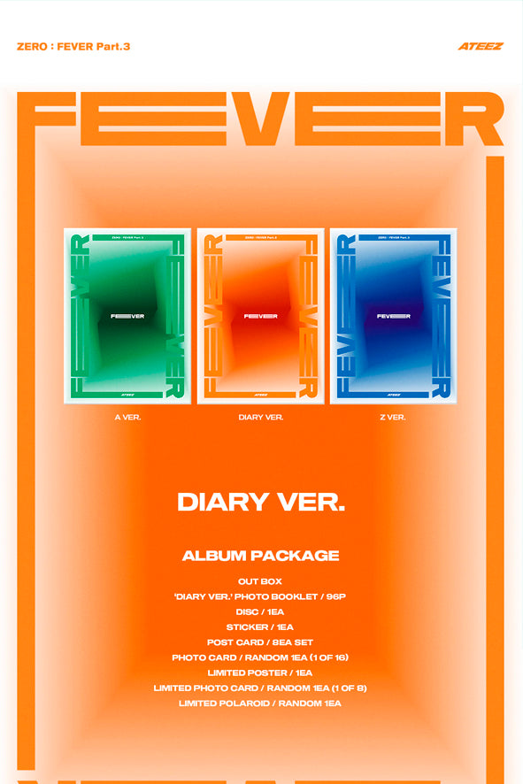 ATEEZ - 7TH MINI ALBUM ZERO FEVER PART 3