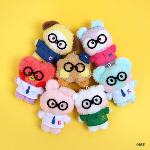 BT21 Plush Keyring [PREPPY GLASSES]