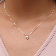 Blue star pendant necklace