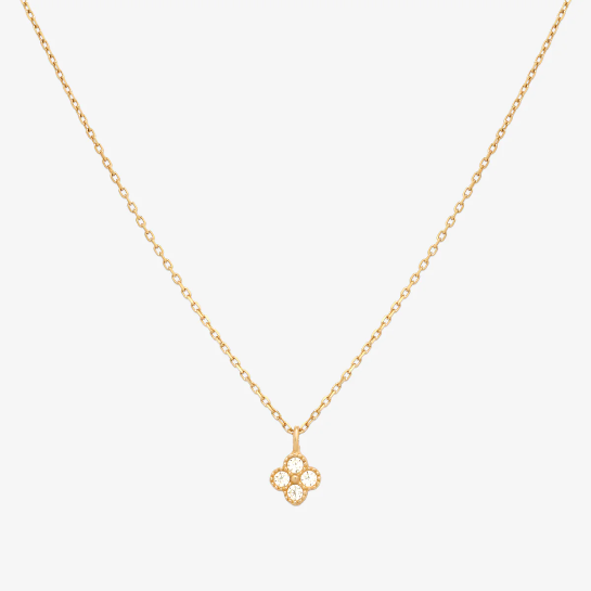 Clover cubic pendant necklace