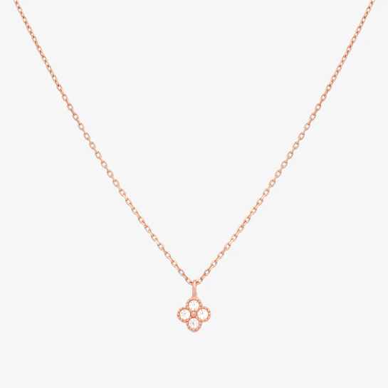 Clover cubic pendant necklace