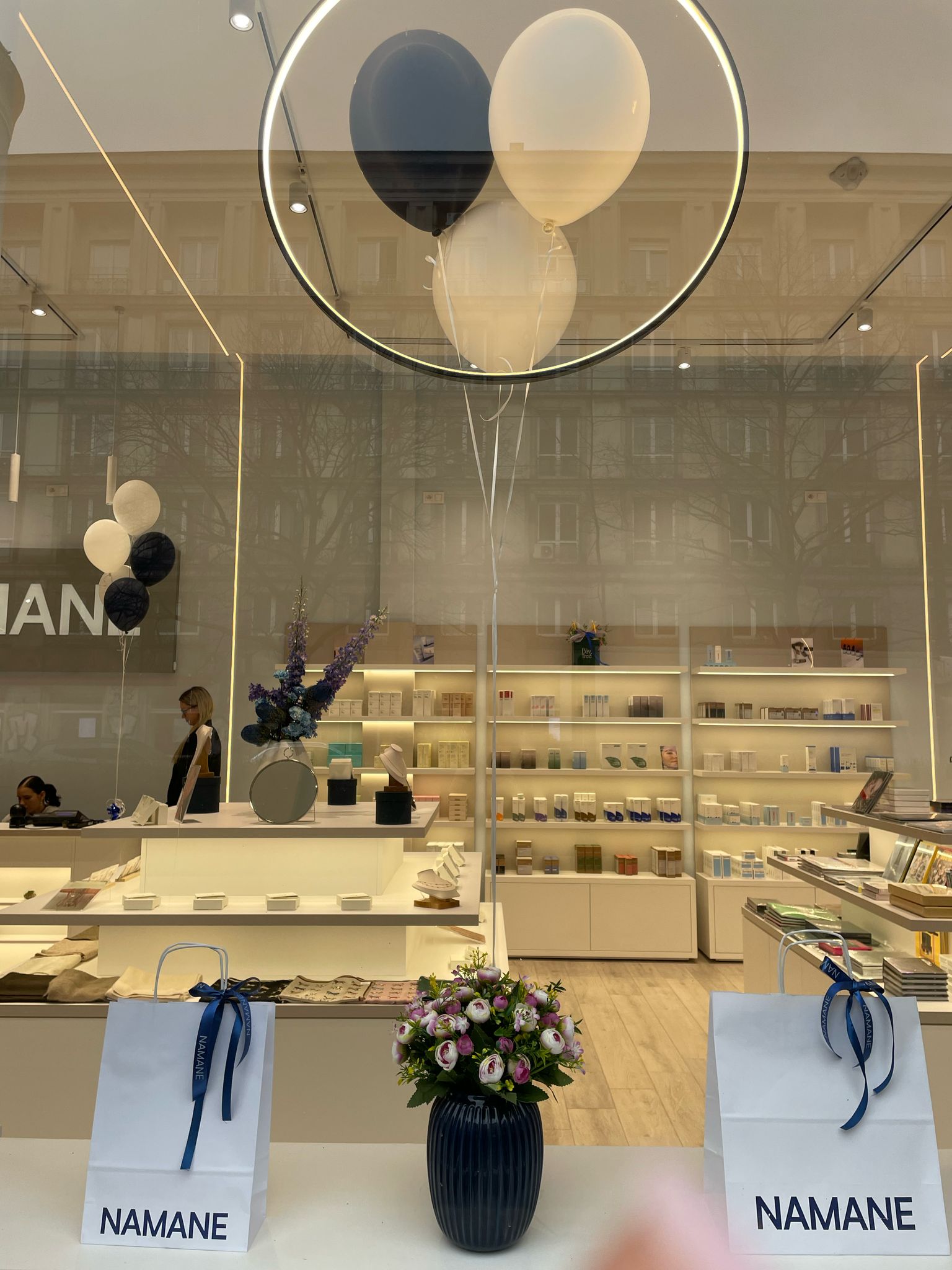 Outside photo looking into NAMANE offline shop