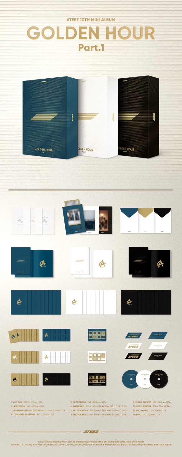 ATEEZ - 10TH MINI ALBUM GOLDEN HOUR (PART 1)
