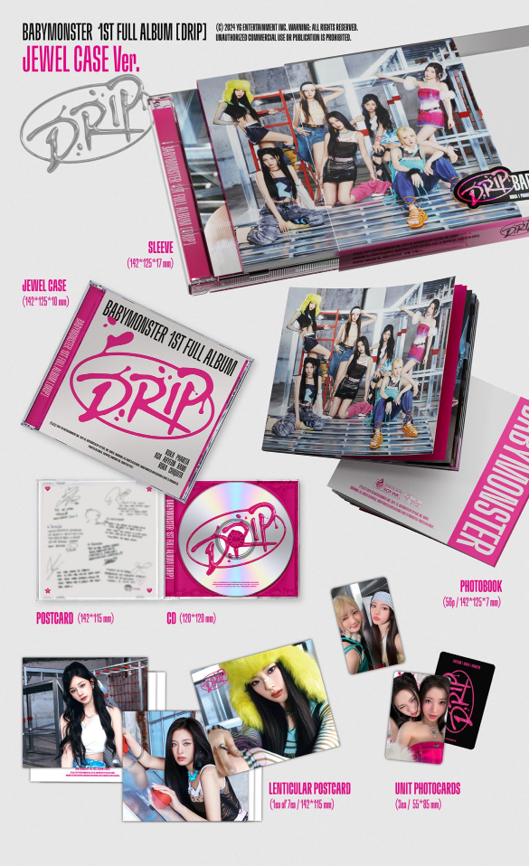 BABYMONSTER - 1st Full Album DRIP (Jewel Ver.)