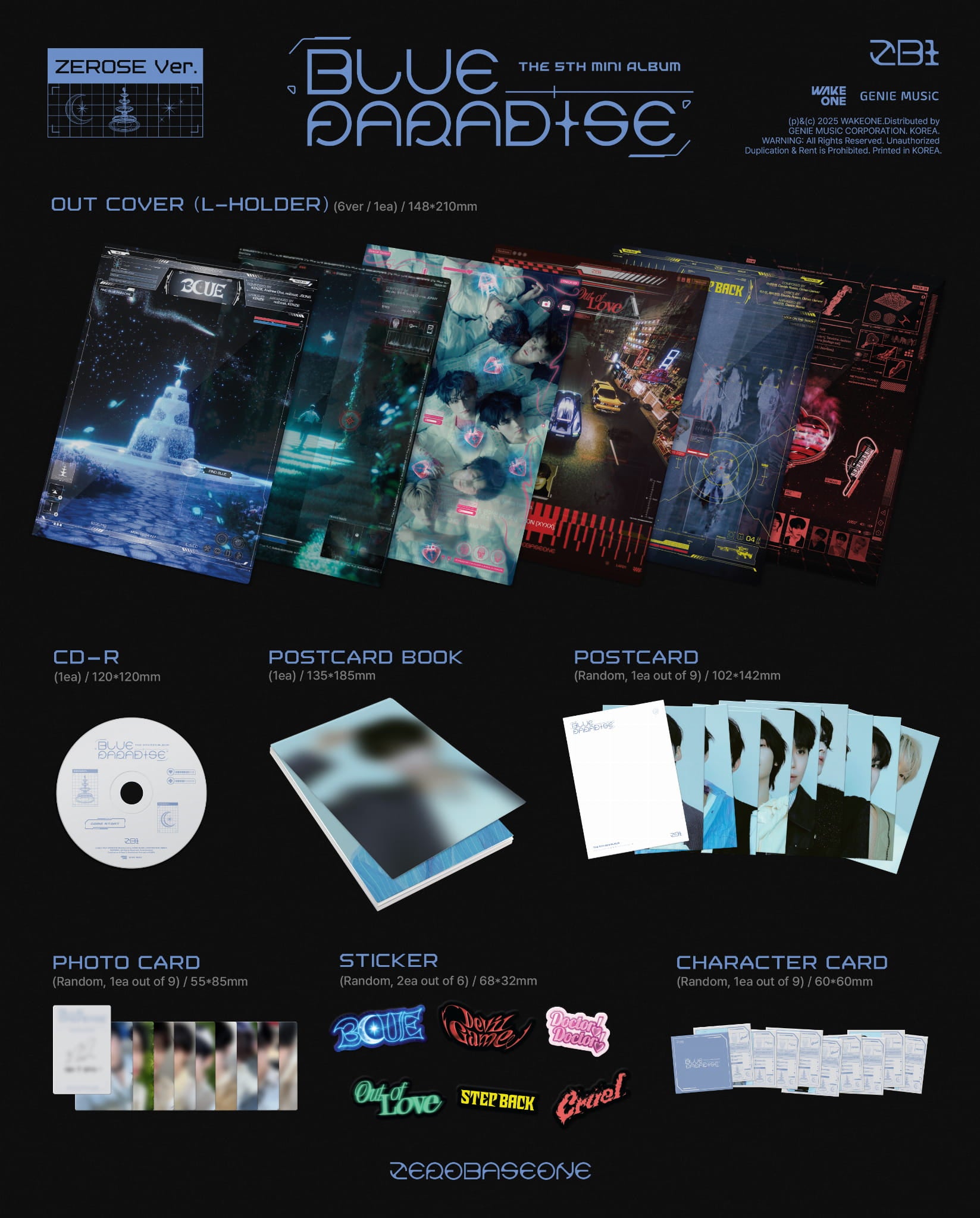 5TH MINI ALBUM [BLUE PARADISE] (ZEROSE VER)