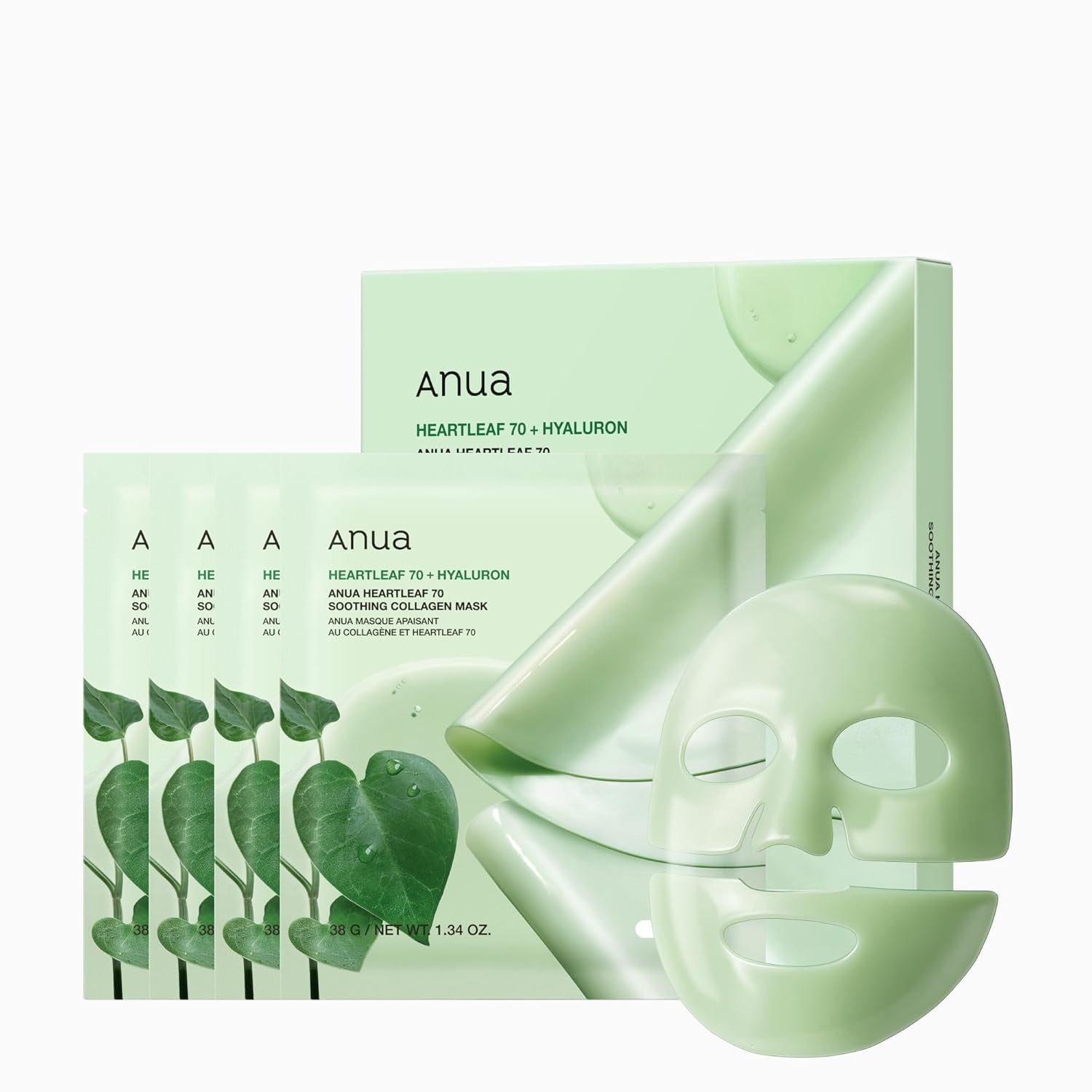 HEARTLEAF 70 SOOTHING COLLAGEN MASK BOX