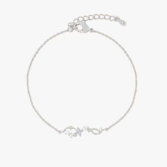 Moonstone daisy cubic bracelet