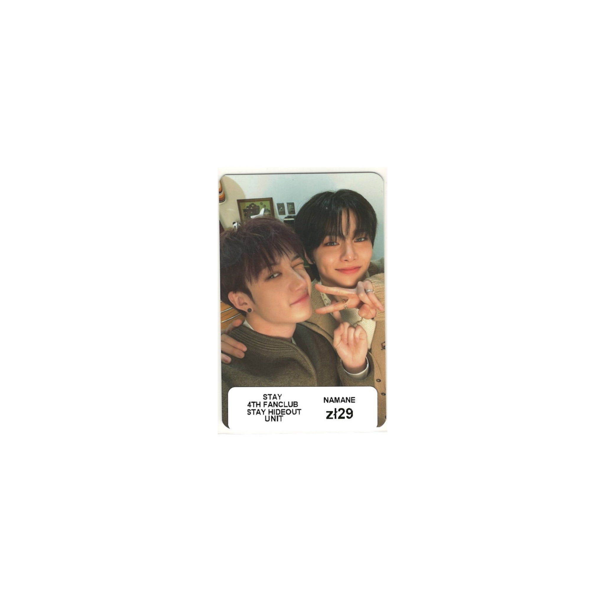 STRAY KIDS - 4TH FANCLUB KIT STAY HIDEOUT UNIT (BANG CHAN AND I.N)