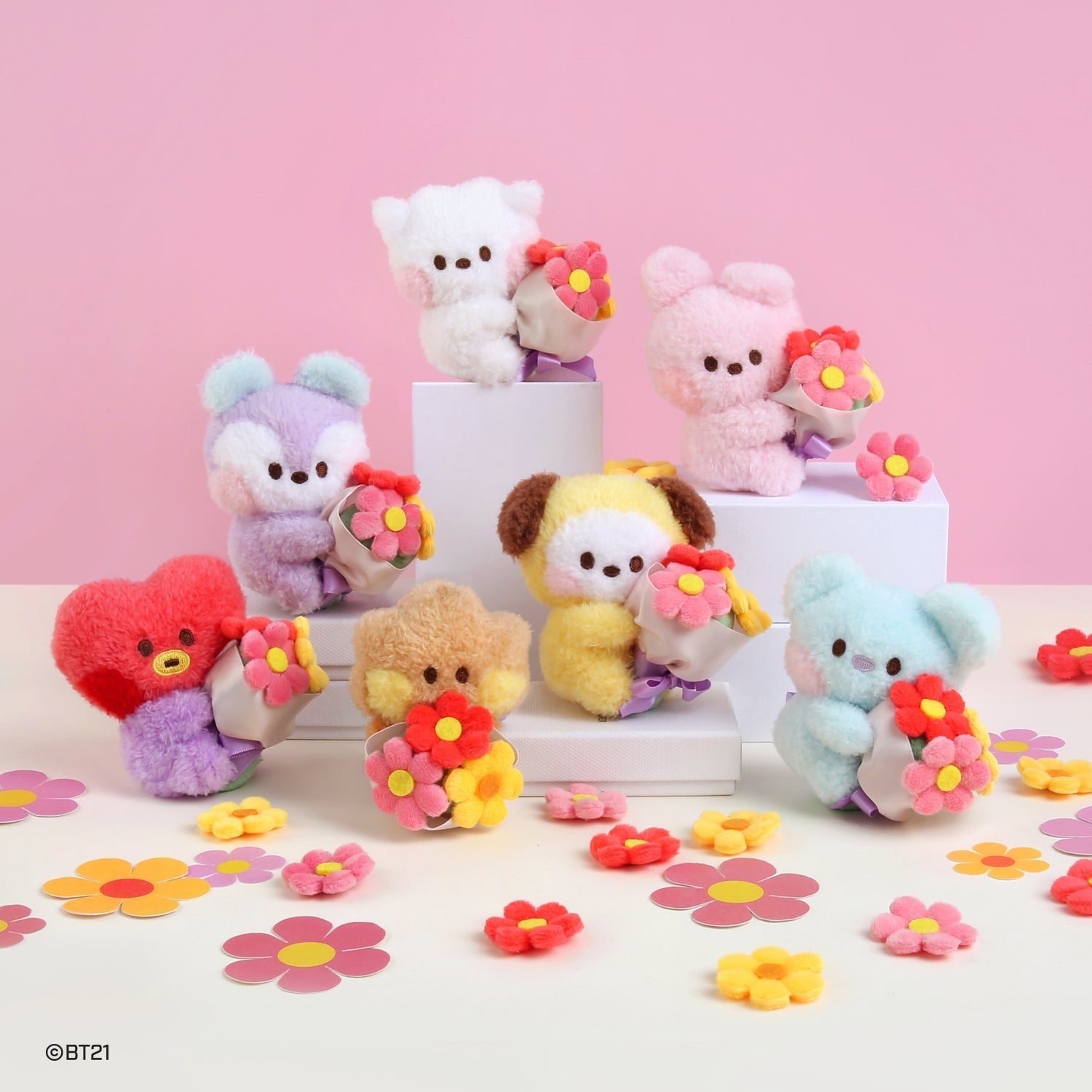 BT21 PLUSH KEYRING BOUQUET